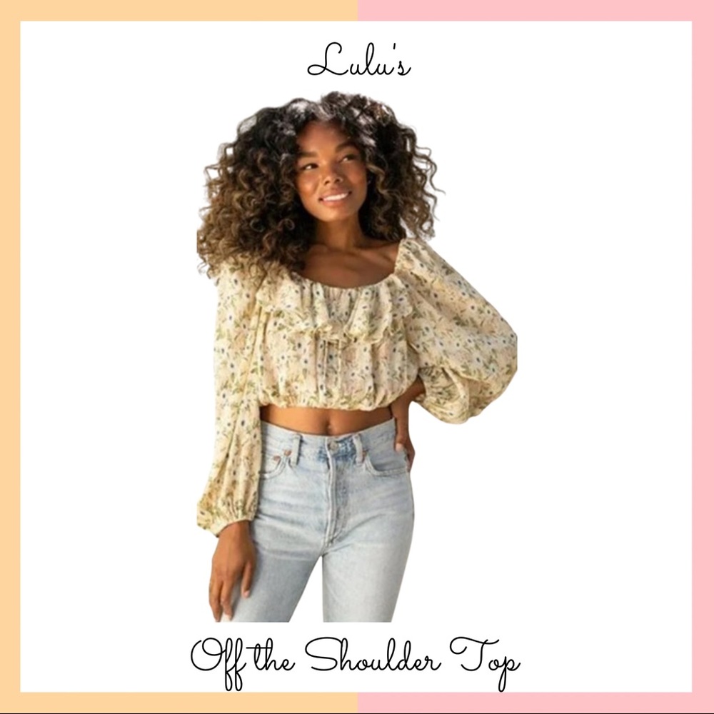 Lulu's Yellow Puff Sleeve Crop Top